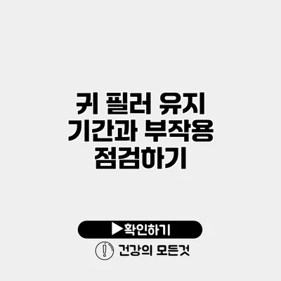 귀 필러 유지 기간과 부작용 점검하기