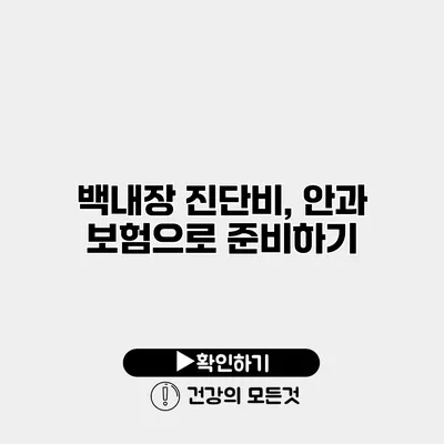 백내장 진단비, 안과 보험으로 준비하기