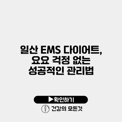 일산 EMS 다이어트, 요요 걱정 없는 성공적인 관리법