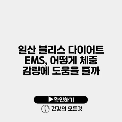 일산 블리스 다이어트 EMS, 어떻게 체중 감량에 도움을 줄까?