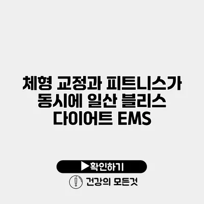 체형 교정과 피트니스가 동시에 일산 블리스 다이어트 EMS