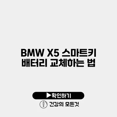 BMW X5 스마트키 배터리 교체하는 법