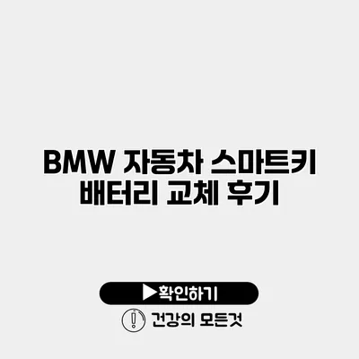 BMW 자동차 스마트키 배터리 교체 후기