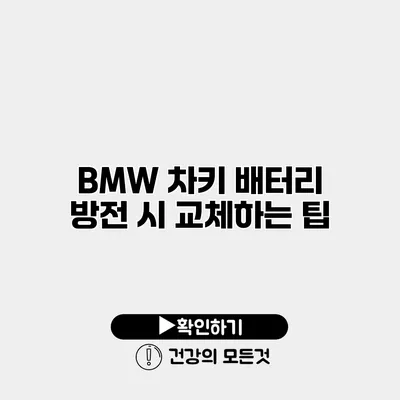 BMW 차키 배터리 방전 시 교체하는 팁