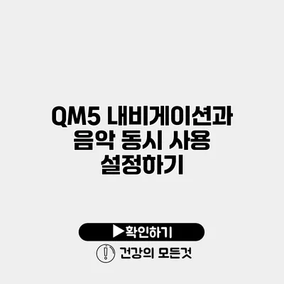 QM5 내비게이션과 음악 동시 사용 설정하기