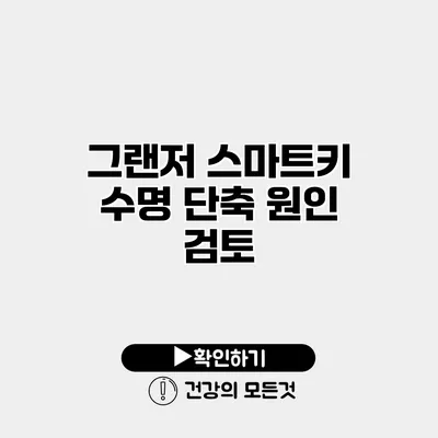 그랜저 스마트키 수명 단축 원인 검토
