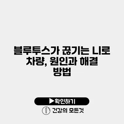 블루투스가 끊기는 니로 차량, 원인과 해결 방법