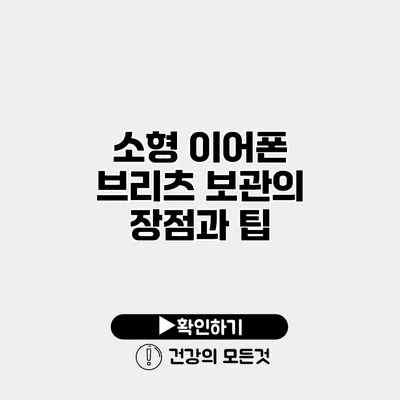소형 이어폰 브리츠 보관의 장점과 팁