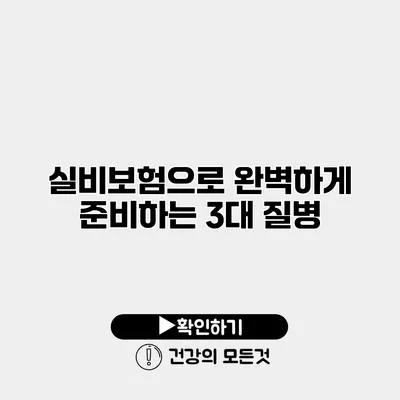 실비보험으로 완벽하게 준비하는 3대 질병