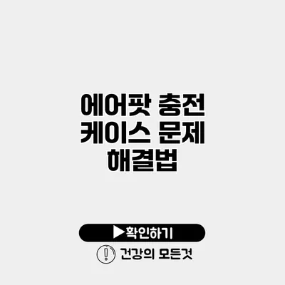 에어팟 충전 케이스 문제 해결법